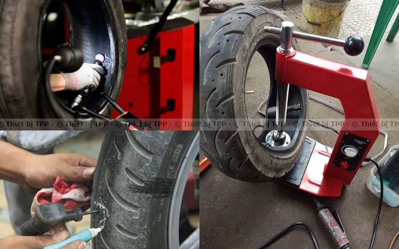 Bảng giá vá lốp xe máy hết bao nhiêu tiền cho vỏ không ruột