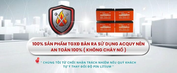 Banner website chống cháy nổ ắc quy xe điện