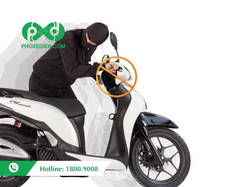 Biểu tượng xe máy màu trắng thể hiện sự hồn nhiên bị mất mát trong giấc mơ bị mất xe máy