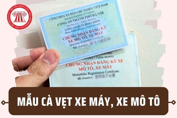 Cavet xe máy mẫu mới với các thông tin đăng ký phương tiện rõ ràng