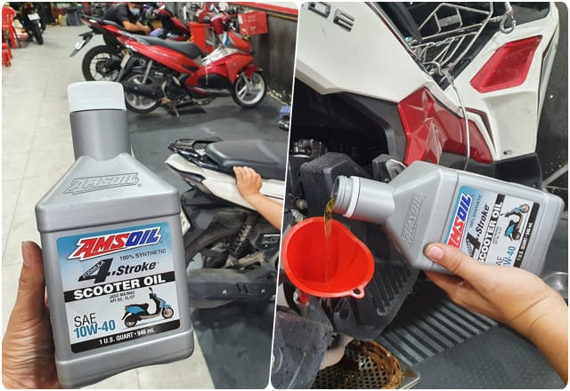 Dầu tổng hợp Amsoil Synthetic Scooter dành cho xe tay ga