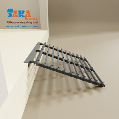 Dốc lên xe máy gấp gọn với thiết kế thẩm mỹ hòa hợp với kiến trúc ngôi nhà