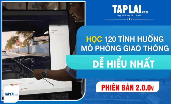 Giao diện chính phần mềm mô phỏng lái xe ô tô 120 tình huống