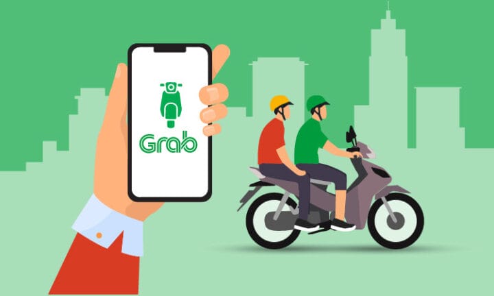 Giao diện ứng dụng Grab hiển thị thông tin chi tiết về grab xe máy bao nhiêu tiền 1km tại các khu vực