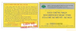 Giấy chứng nhận bảo hiểm trách nhiệm dân sự bắt buộc, cần cho hồ sơ đăng ký Be