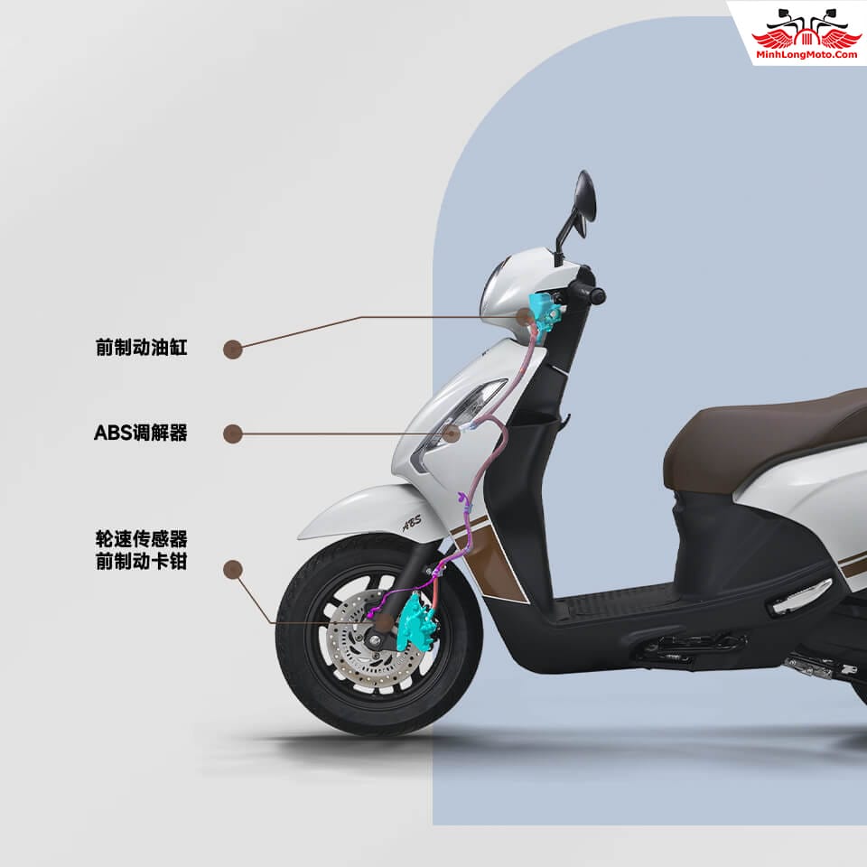 Hệ thống phanh trước của Honda Spacy 125 phiên bản ABS