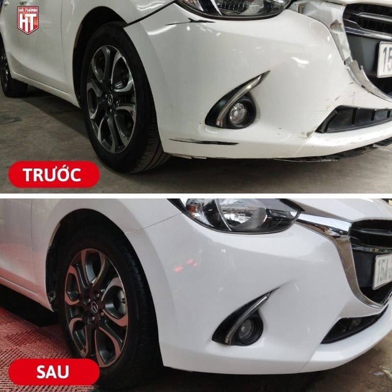 Hiệu quả sau khi sơn dặm vết xước trên thân xe ô tô