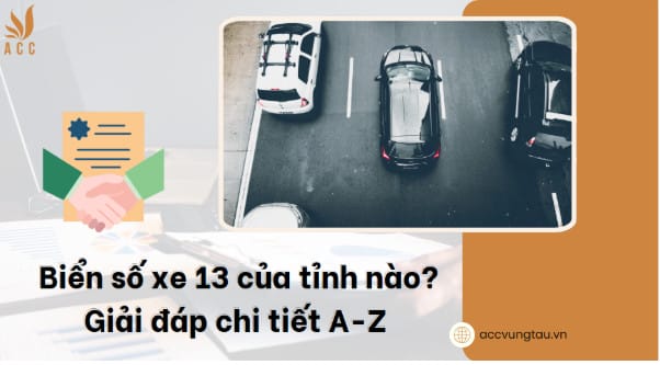 Hình ảnh minh họa biển số xe ô tô tại Việt Nam, tập trung vào số 13