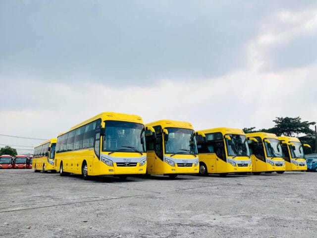 Hình ảnh xe giường nằm hiện đại, thể hiện sự tiện nghi và thoải mái khi di chuyển