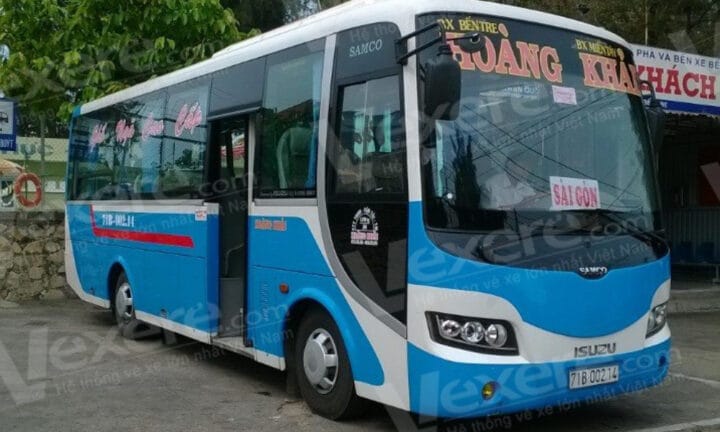 Hình ảnh xe Hoàng Khải phục vụ tuyến Sài Gòn Bến Tre
