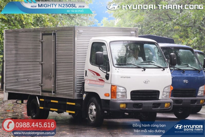 Hình ảnh xe tải Hyundai N250SL 2,5 tấn thùng kín bảo vệ hàng hóa