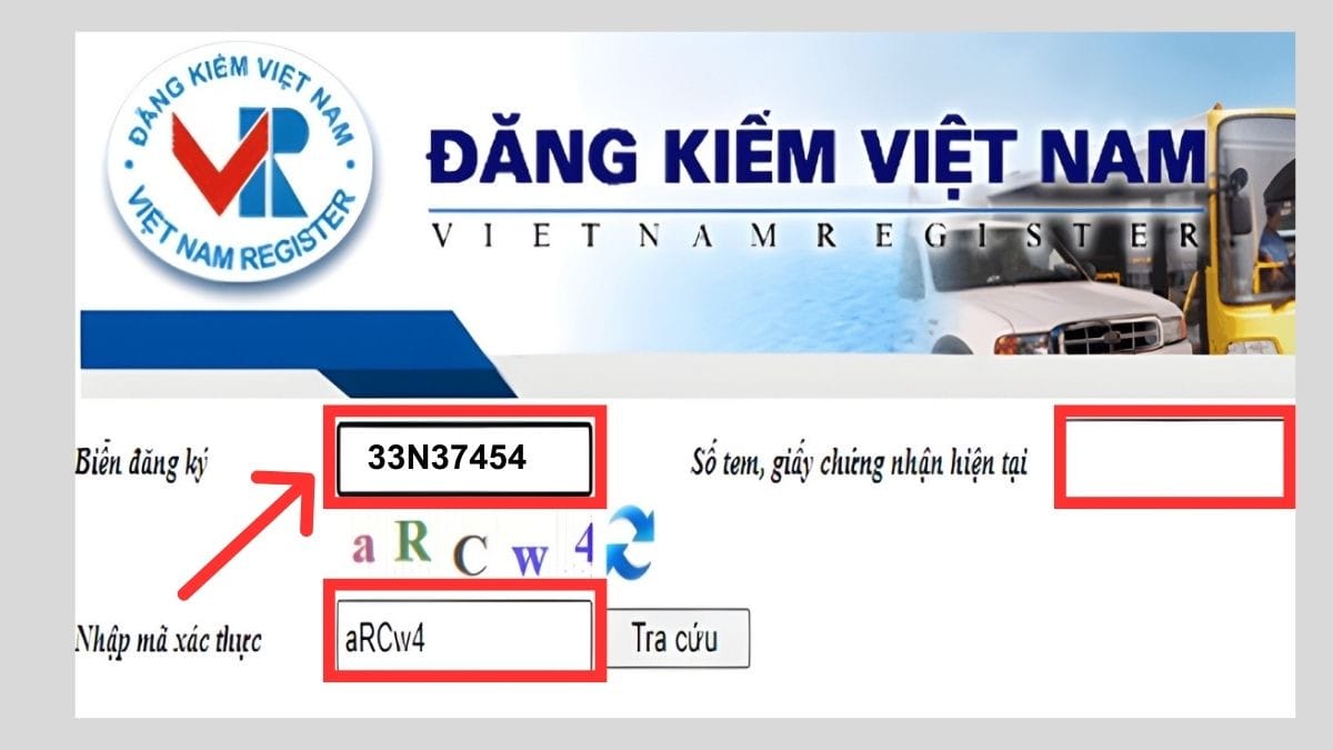 Hướng dẫn nhập thông tin biển số xe để tra cứu trực tuyến
