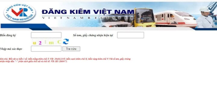 Kiểm tra phạt nguội xe hơi tại website Cục Đăng kiểm Việt Nam