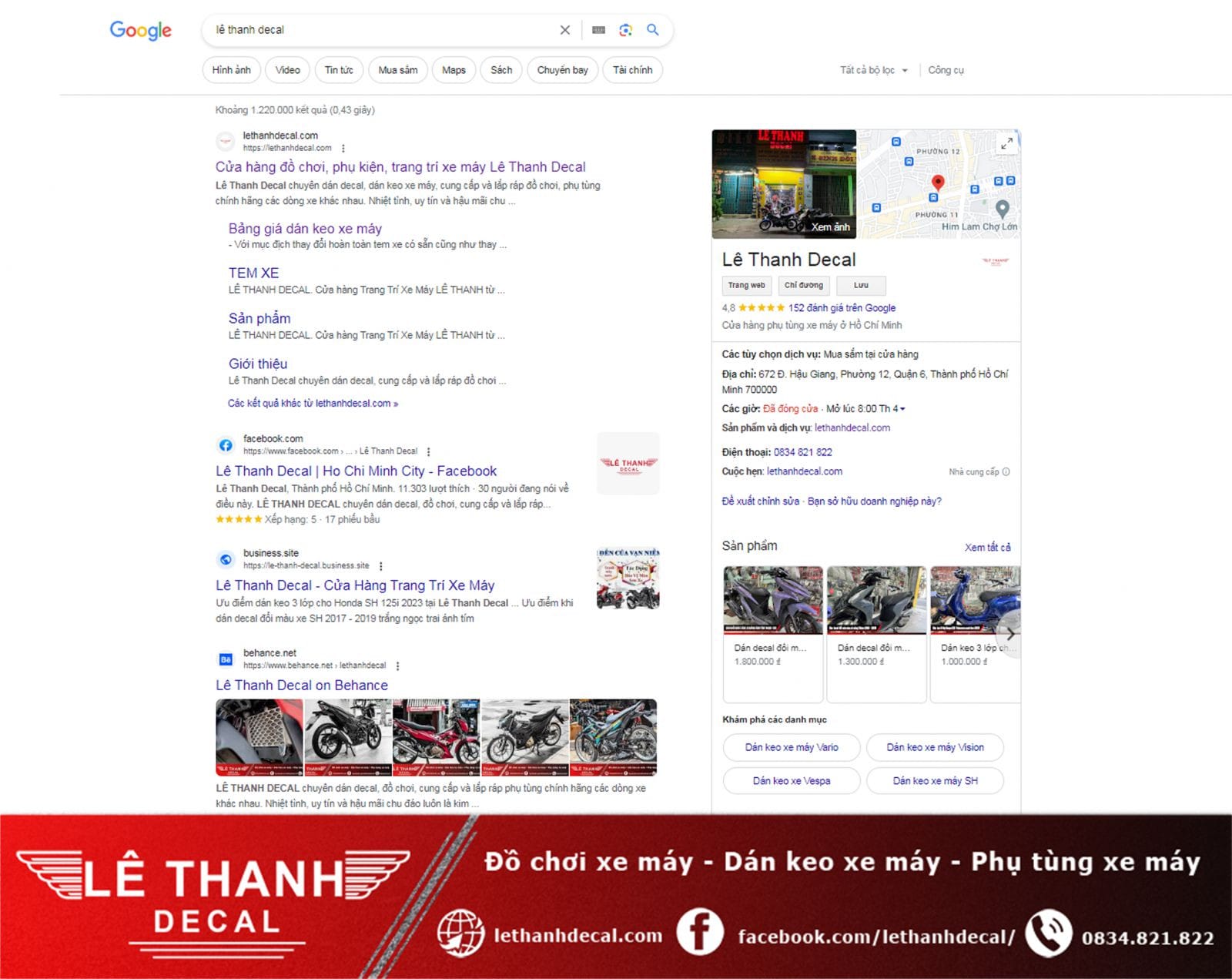 Kiểm tra thông tin cửa hàng dán keo xe uy tín