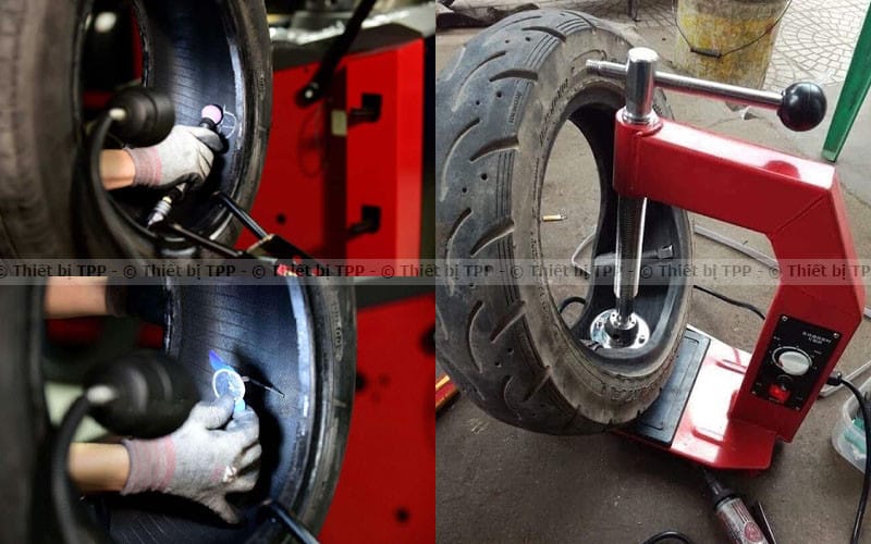 Kỹ thuật vá lốp xe máy bên trong đảm bảo độ bền cao