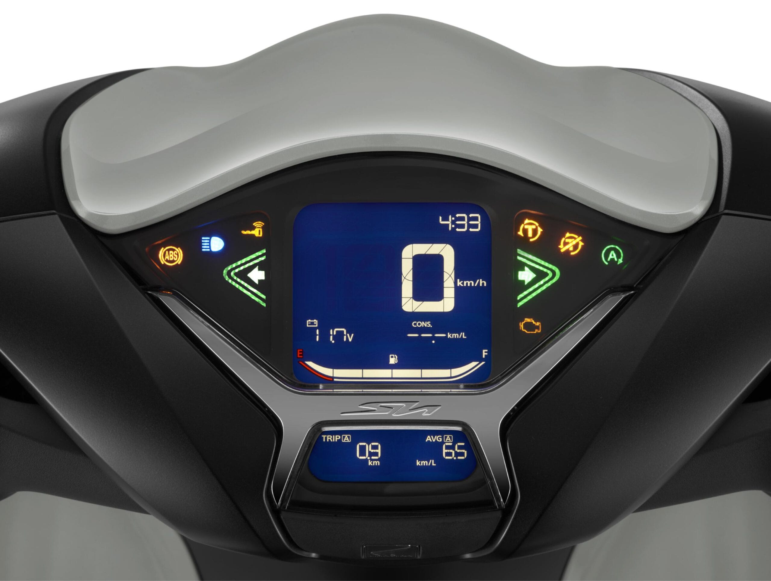 Mặt đồng hồ LCD hiển thị thông tin rõ nét trên Honda SH 125i