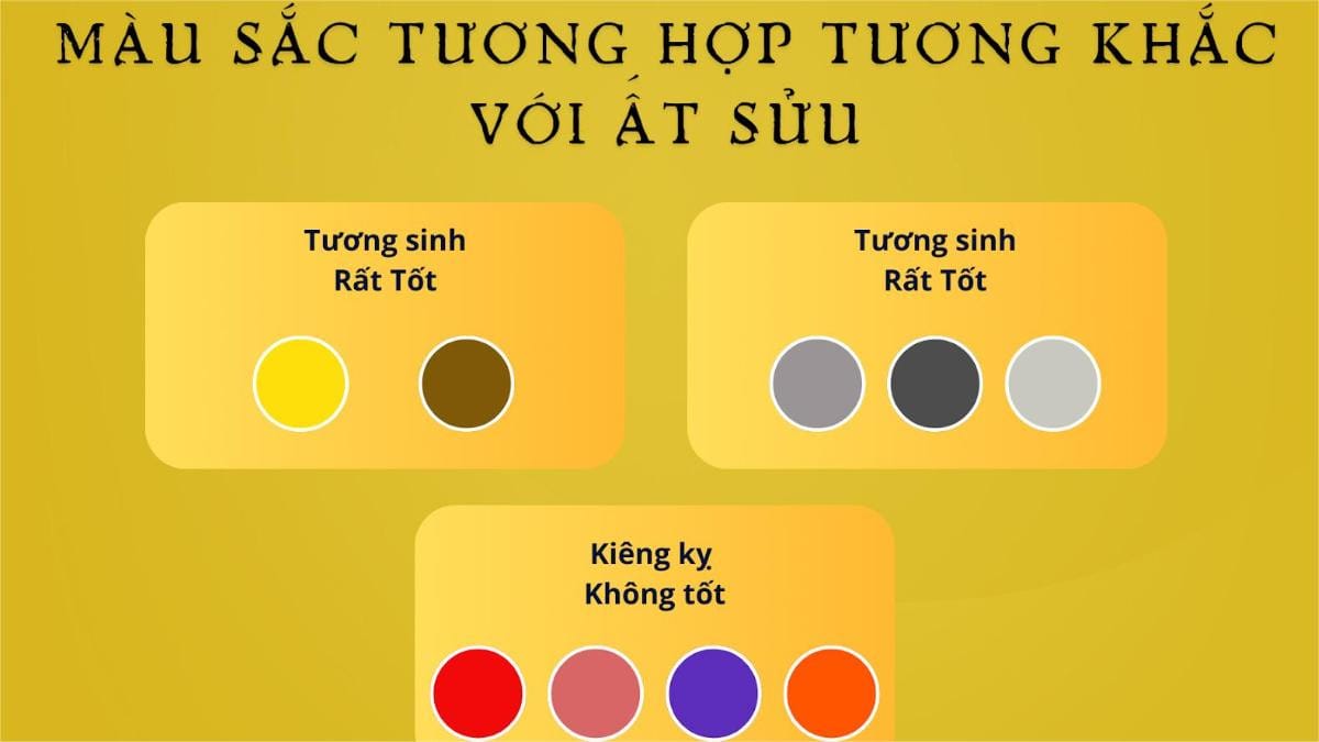 Màu sắc hợp mệnh Kim như trắng, xám, ghi và màu tương sinh như vàng, nâu đất cho tuổi Sửu 1985