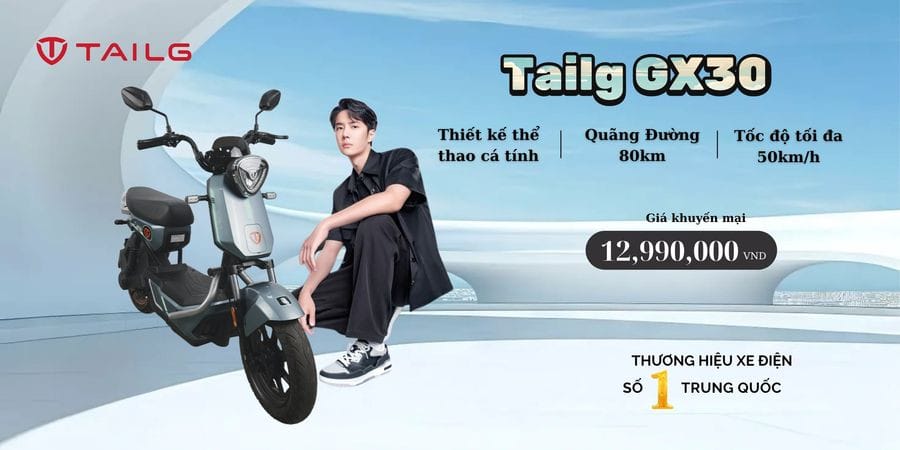 Mẫu xe đạp điện Tailg GX30 Xbull với thiết kế thể thao