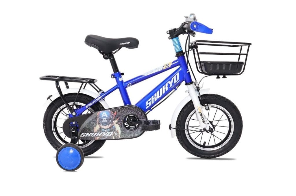 Mẫu xe đạp Shukyo K2 18 inch dành cho bé trai 7 tuổi màu xanh dương