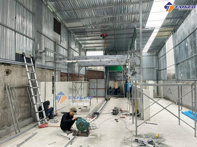 Minh họa máy rửa xe ô tô tự động với công suất cao