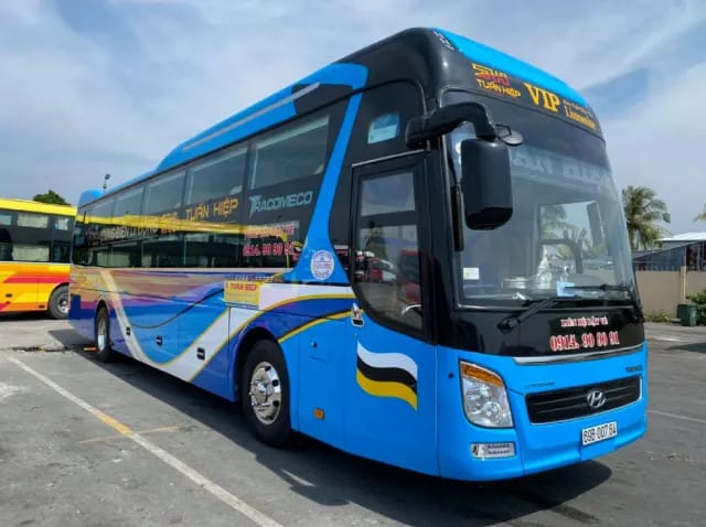 Nội thất tiện nghi của xe Tuấn Hiệp tuyến Bình Dương Cà Mau