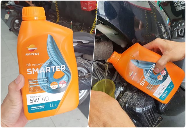 Sản phẩm dầu nhờn xe tay ga Repsol Smarter Scooter hiệu quả