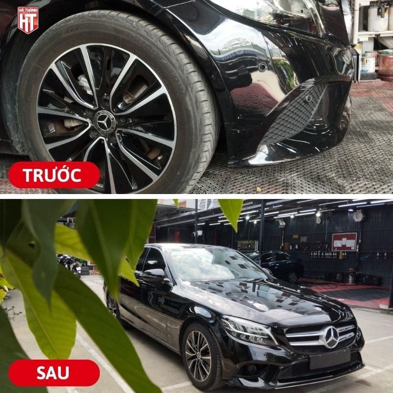 Sơn dặm ô tô Mercedes để xử lý vết xước cục bộ