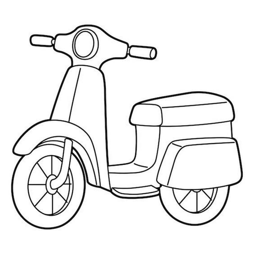 Tranh tô màu xe máy tay ga