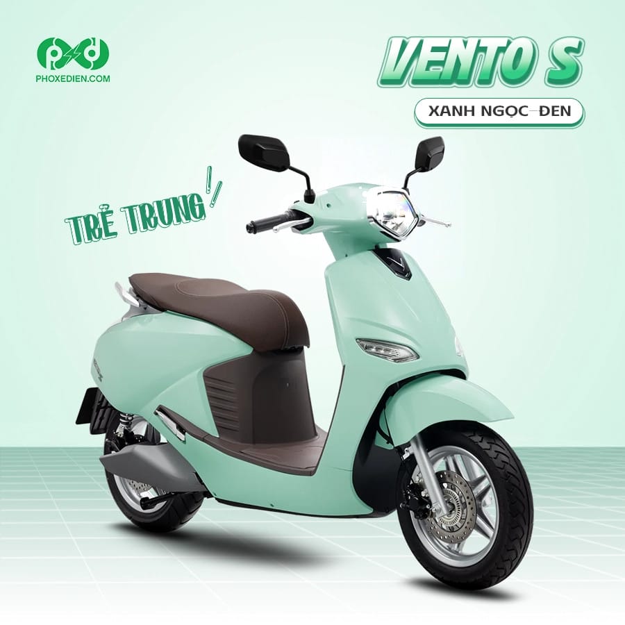 VinFast Vento S màu xanh ngọc đen mạnh mẽ, xe điện VinFast cao cấp