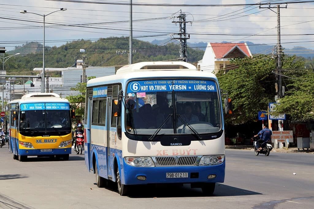 Xe buýt số 6, tuyến chính di chuyển đến bến xe Nha Trang