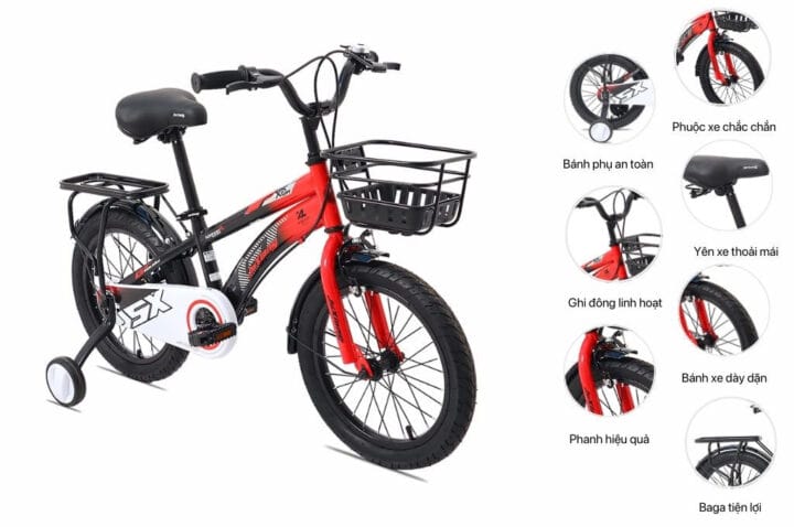 Xe đạp trẻ em 6-12 tuổi nam đang được một cậu bé đạp trên đường