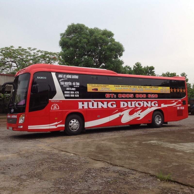 Nhà xe Hùng Dương hoạt động ở tuyến từ bến xe Đại Từ đi Hà Tĩnh